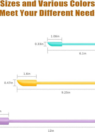 Silicone Spatula Set (3Pcs) - Mini Scraper Tool for Beauty & Food - Reach Every Last Drop, Multi-Size Spatulas for Makeup Jars, Lotion Bottles & Kitchen Containers