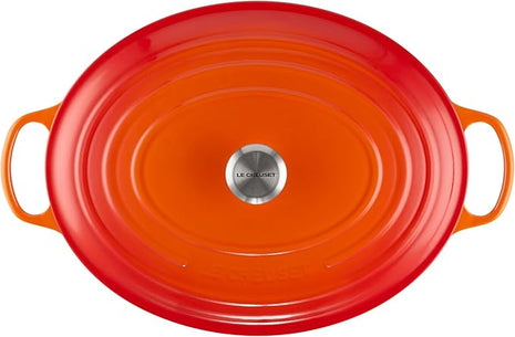 Le Creuset Enameled Cast Iron Signature Oval Dutch Oven, 15.5qt., Flame