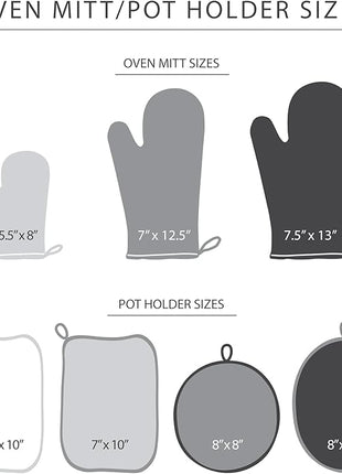 KitchenAid Asteroid Mini Oven Mitt Set, 5.5"x8", Charcoal Grey, 2 Piece