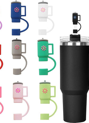 9P Straw Cover for Stanley Cup, Silicone Straw Topper for Stanley Cup 30&40oz with Tumblers, 10mm 0.4in Lid Accessories (Reusable)