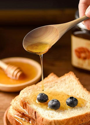 AOOSY Wooden Spoons for Cooking, 9 Inches 6 Pieces Japanese Natural Ellipse Wooden Spoon Set for Cooking Mixing Stirring Honey Tea Soda Dessert Coconut Bowl Nonstick Pots Kitchen