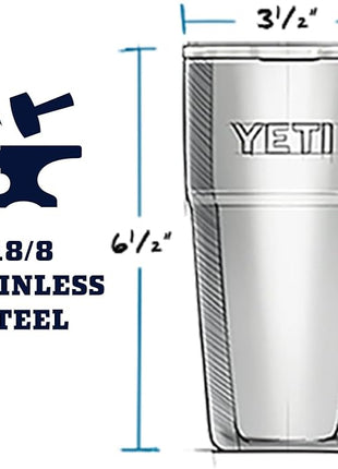 YETI Rambler Stackable Pint, Vacuum Insulated, Stainless Steel with MagSlider Lid