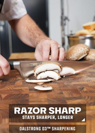 Dalstrong 3pc Knife Set - Gladiator Series Elite - Chef Essentials - Chef Knife, Santoku Knife, Paring Knife - G10 Handle - High Carbon German Steel - w/Sheaths - NSF Certified