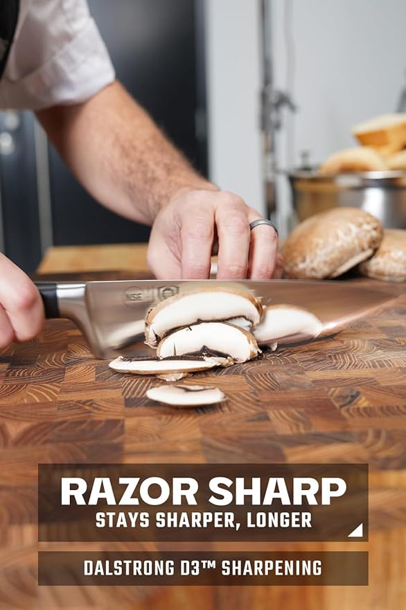 Dalstrong 3pc Knife Set - Gladiator Series Elite - Chef Essentials - Chef Knife, Santoku Knife, Paring Knife - G10 Handle - High Carbon German Steel - w/Sheaths - NSF Certified