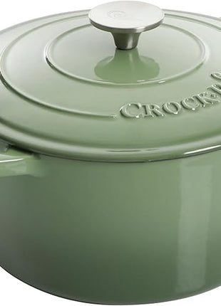 Crock-Pot Artisan Round Enameled Cast Iron Dutch Oven, 5-Quart, Pistachio Green