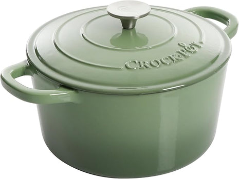 Crock-Pot Artisan Round Enameled Cast Iron Dutch Oven, 5-Quart, Pistachio Green