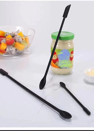8 Pieces Mini Silicone Spatula Set, Small Rubber Spatula for Makeup, Thin Jar Scraper for Kitchen