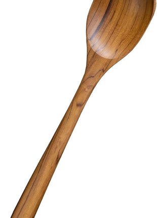 FAAY 13.5” Left-Handed Corner Wooden Spoon – Angled Teak Cooking Utensil for Left-Hand Use, Ergonomic Scraper & Stirring Spoon, Handcrafted Thai Teak, Safe for Nonstick Cookware
