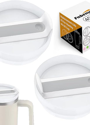 40 OZ Tumbler Lid Replacement - 2 Pack Replacement Lids Fit for Stanley Travel Tumbler, Spill Proof Tumbler Covers (Opaque - Frost)