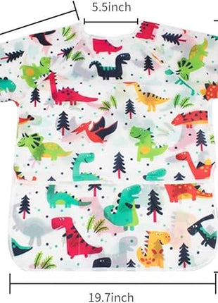 CUBACO Kids Painting Apron, 2pcs Waterproof Art Smocks For Child 3-8 Years, Kids Smocks for Painting Aprons with Long Sleeve