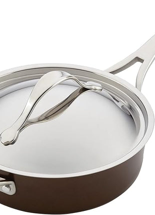 Anolon 83852 Nouvelle Copper Hard Anodized Nonstick Cookware Set / Pots and Pans Set - 11 Piece, Brown