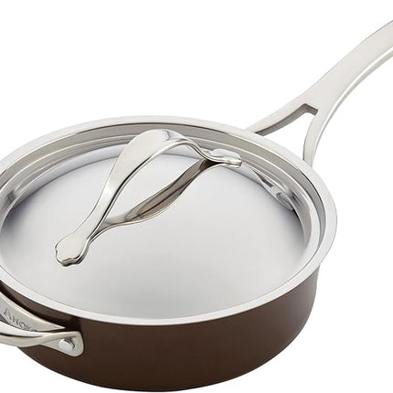 Anolon 83852 Nouvelle Copper Hard Anodized Nonstick Cookware Set / Pots and Pans Set - 11 Piece, Brown