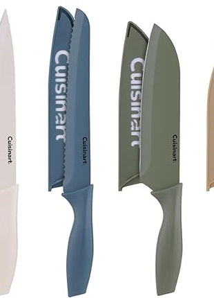 Cuisinart Advantage 12-Piece Kitchen Knife Set, Professional-Quality Nonstick Coated Stainless Steel Knives with Covers, Nonstick Color Coating for Easy Slicing, Ergonomic Handles, G1022-12M