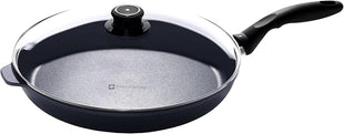 Swiss Diamond Frying Pans Nonstick with Lid, Features Stainless Steel Handle, Nonstick Diamond Coated Aluminum Skillets and Oven Safe Frying Pans with Lids, Cover Included, 12.5 Inch