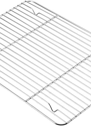 TeamFar Baking Sheet with Rack Set, Stainless Steel Baking Pan Tray Cookie Sheet with Cooling Rack, Non Toxic & Healthy, Easy Clean & Dishwasher Safe