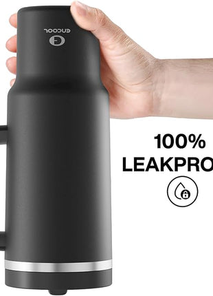 40 oz Tumbler with Handle and Straw: Stainless Steel Insulated Tumbler Keeps Cold for 24 Hours, Leakproof Travel Cup Fits in Cup Holder and BPA-Free, Black Night