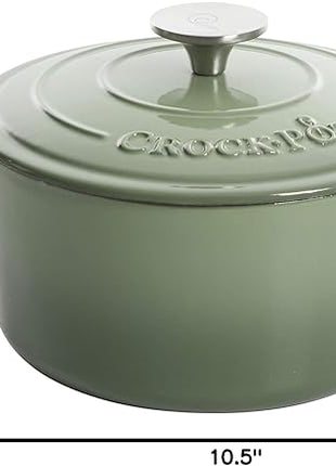 Crock-Pot Artisan Round Enameled Cast Iron Dutch Oven, 7-Quart, Pistachio Green