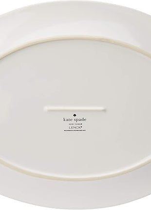 Kate Spade New York Deco Dot 14" Oval Serving Platter, 2.95 LB, White
