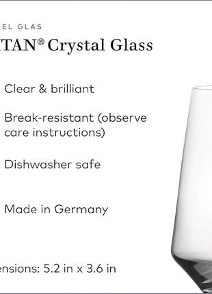 ZWIESEL GLAS Pure Stemless Bordeaux Glass (Set of 6), Red Wine Tumbler for Bordeaux, Dishwasher-Safe Machine-Made Tritan Crystal Glasses, Made in Germany (18.5 Ounce)