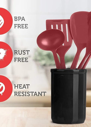 Eatex Nonstick Bakeware Sets with Baking Pans Set, 39 Piece Baking Set with Muffin Pan, Cake Pan & Cookie Sheets for Baking Nonstick Set, Steel Baking Sheets for Oven with Red Kitchen Utensils Set