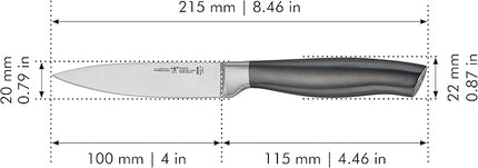 HENCKELS Graphite Razor-Sharp 4-inch Paring Knife, German Engineered Informed by 100+ Years of Mastery, Gray