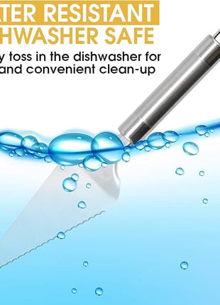 Pie Server Spatula and Cake Cutter Slicer, Stainless Steel Set - Kitchen Essentials for Cutting & Serving Desserts, Brownies, Lasagna