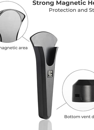 Linoroso Kitchen Shears Heavy Duty Kitchen Scissors with Magnetic Holder, Dishwasher Safe Scissors All Purpose Come Apart Blade Made with Japanese Steel 4034 for Meat/Vegetables/BBQ/Herbs, Black