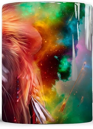 Caliamary Heat Changing Coffee Mug, Lion Heat Sensitive Color Changing Mug Cup, 11 Ounce Funny Ceramic Morning Coffee Mugs Cool Mugs for Men Kids…