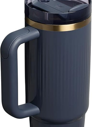 STANLEY Quencher H2.0 Tumbler with Handle and Straw 30 oz | Flowstate 3-Position Lid | Cup Holder Compatible for Travel | Insulated Stainless Steel Cup | BPA-Free | Fluted Twilight