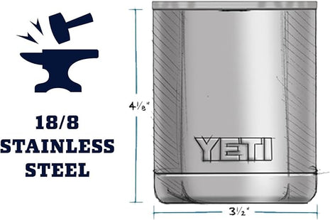 YETI Rambler 10 oz Lowball, Vacuum Insulated, Stainless Steel with MagSlider Lid