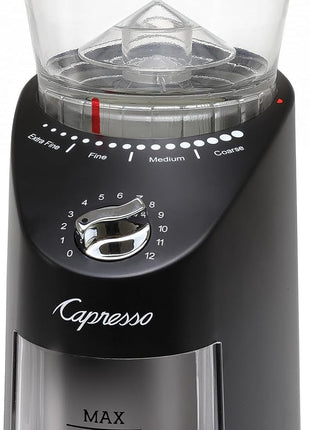 Capresso Infinity Plus Conical Burr Grinder, Black