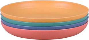 LuckyZone 7.8 Inches Unbreakable Wheat Straw Plates - Reusable Plate Dinner Set - Dishwasher & Microwave Safe - Healthy, BPA Free & Eco-Friendly (7.8 Inches/4 Color_H)