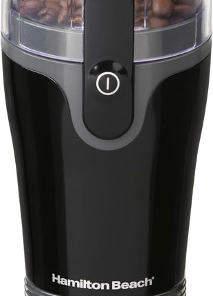 Hamilton Beach Fresh Grind Electric Coffee Grinder for Beans, Spices and More, Stainless Steel Blades, Removable Chamber, Makes up to 12 Cups, Black
