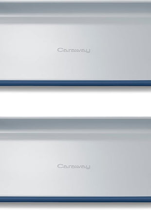 Caraway Nonstick Ceramic Small Baking Sheet Duo (9x13”) – Non-Toxic, PTFE & PFOA Free – Oven Safe – Aluminized Steel Core – Mini Sheet Pan for Baking, Roasting & More - Navy