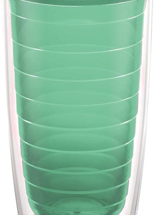 Tervis Clear & Colorful Tabletop Made in USA Double Walled Insulated Tumbler Travel Cup Keeps Drinks Cold & Hot, 16oz, Mangrove Green