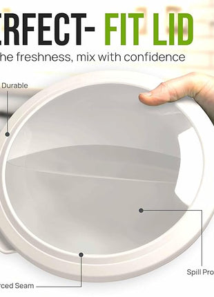 Zulay Kitchen 12 Piece Plastic Mixing Bowls with Leak-Proof Lids Set - Microwave and Freezer Safe Kitchen Mixing Bowls for Preparing, Serving and Storing - Large Nesting Bowls (Navy Ombre)