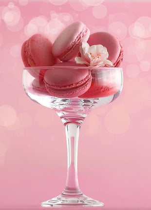 LAV Lead-Free Colorful Coupe Cocktail Glasses 8 oz Champagne Glass with Colored, Cleared Rims - Manhattan, Martini Glasses, Cocktails, Barware, Home, Restaurant, Birthday, Wedding Parties | Set of 4