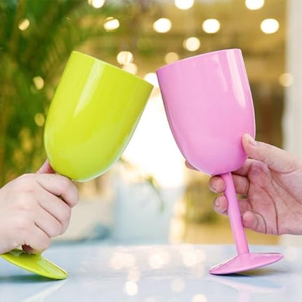 AMZUShome Stainless Steel Wine Glasses(2 Pack).Double Walled Vacuum Insulated Wine Tumbler Cups With Lid and Straw.Friendship,Christmas,Birthday Gifts for Women Men Friends Dad Mom(10oz Rose Gold)