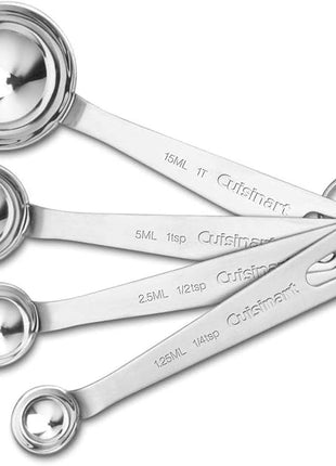 Cuisinart CTG-00-SMP Stainless Steel Measuring Spoons, Set of 4,Silver