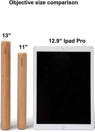 GOBAM Wood Rolling Pin, Extra Large - Dough Roller for Pasta, Cookies, Pie, Pizza, Chapati, Fondant, Rolling Pins for Baking, Bread Making Tools and Supplies - 15.8 x 1.6 Inches