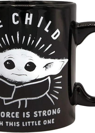 Silver Buffalo Star Wars The Mandalorian Force is Strong with this Little One Ceramic Coffee Mug, 20-Ounces