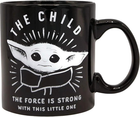 Silver Buffalo Star Wars The Mandalorian Force is Strong with this Little One Ceramic Coffee Mug, 20-Ounces