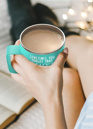 NOWWISH Gifts for Her, Sometimes You Forget You're Awesome Coffee Mug, Inspirational Gifts, Thank You Appreciation Gifts for Coworker, Teacher, Mom, Wife, Sister - Green