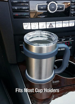 F-32 Handle - 19 Colors - 30oz Size - Compatible with 30 oz YETI and 30 oz. Ozark Trail Tumbler Travel Mug (30OZ, Blue Steel)
