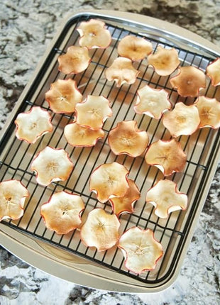 Nordic Ware Oven Crisp Baking Tray 2pc Set Includes Pan and Rack; Natural Aluminum For Air Frying, Crisping, Broiling, Baking; Cooking Surface 17 x 12 Inches