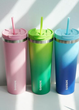 BJPKPK 26oz Tumbler With lid And Straw Stainless Steel Travel Coffee Mug Insulated Tumblers Cups,Light Pink