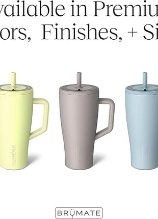 BrüMate Era 40 oz Tumbler with Handle and Straw | 100% Leakproof Insulated Water Bottle Tumbler with Lid and Flexible SoftSip Straw | Made of Stainless Steel | Cup Holder Friendly | 40oz (Lavender)