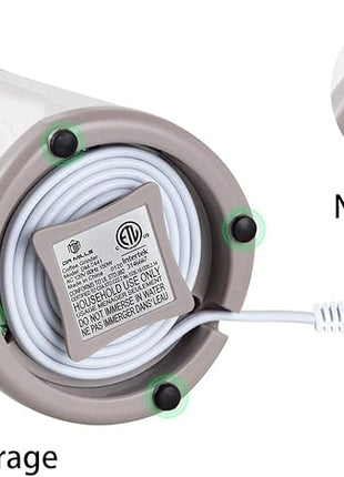 DR MILLS DM-7441W Coffee Grinder Electric, Coffee Bean and Dried Spice Grinder, One Touch Operation, Blade and Cup Made with SUS304 Stainless Steel (White)