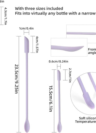 6 Pieces Multi Size Makeup Spatula, Beauty Spatula, Mini Small Silicone Spatula Set for Beauty and Kitchen, Tiny Scraper for Jar, Kitchen Bottles, Cosmetic (Multicolor)