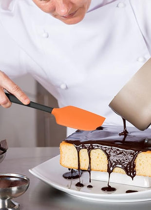 Coukre Silicone Spatula Set of 5,High Heat Resistant, Food Grade Silicone, Upgraded Extended Reinforced Handle,Dishwasher Safe, for Baking, Cooking (Colorful, Color block)